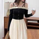 【17412】バイカラーオフショルワンピース | SneepDip | 詳細画像2