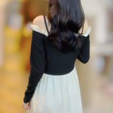 【17412】バイカラーオフショルワンピース | SneepDip | 詳細画像3