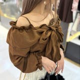 ブラウン | 【17427】リボンタイオフショルブラウス | SneepDip