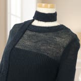 【17457】シアー切り替えニットワンピース	 | SneepDip | 詳細画像4 