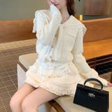 ホワイト | 【17462】レースリボンセーラーニット	 | SneepDip