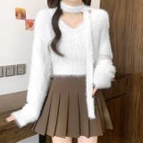 【17463】ストールシャギーVニット	 | SneepDip | 詳細画像2 