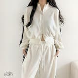 アイボリー | 【17467】フリースサイドラインパンツSET	 | SneepDip