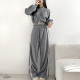 グレー | 【17467】フリースサイドラインパンツSET	 | SneepDip