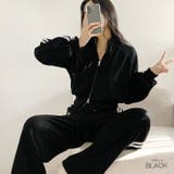 ブラック | 【17467】フリースサイドラインパンツSET	 | SneepDip