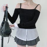 ブラック | 【17491】ドッキングシャツデザイントップス | SneepDip