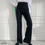 ブラック | 【17499】ストレッチフレアロングパンツ | SneepDip