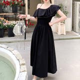 【17500】 シャーリングワンショルロングワンピース	 | SneepDip | 詳細画像15 