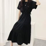 ブラック | 【17521】ティアードロングワンピース | SneepDip