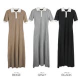 【17524】バイカラーニットポロワンピース	 | SneepDip | 詳細画像12 