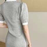 【17524】バイカラーニットポロワンピース	 | SneepDip | 詳細画像4 