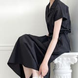 ブラック | 【17525】開襟ブラウス&スカートSET | SneepDip