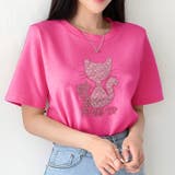 【17530】ラインストーンキャットTシャツ	 | SneepDip | 詳細画像5 