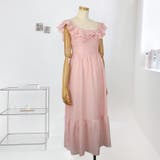 【17533】フリルショルダーロングワンピース	 | SneepDip | 詳細画像3 