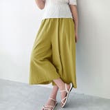 マスタード | 【17548】ワイドガウチョパンツ	 | SneepDip