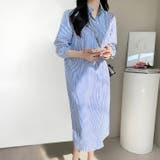 【17560】ストライプシャツワンピース	 | SneepDip | 詳細画像4 