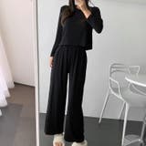 ブラック | 【17563】カットソー＆パンツSET	 | SneepDip