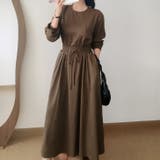 ブラウン | 【17564】セット風シンプルワンピース	 | SneepDip