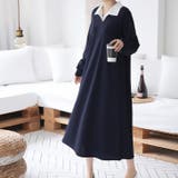 【17568】バイカラーポロシャツワンピース	 | SneepDip | 詳細画像3 