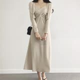 ベージュ | 【17573】カーデ＆ツイストキャミワンピース	 | SneepDip