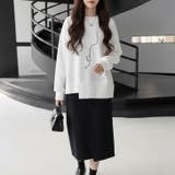 ホワイト | 【17588】アシンメトリーCATスウェット	 | SneepDip