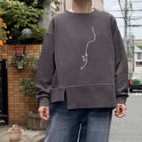 グレー | 【17588】アシンメトリーCATスウェット | SneepDip