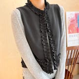 チャコールグレー | 【17589】フリルベスト	 | SneepDip