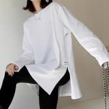 ホワイト | 【17591】サイドスリットロンT | SneepDip