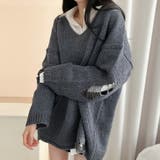 【17592】ダメージルーズフィットニット	 | SneepDip | 詳細画像4 