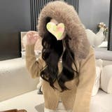 ベージュ | 【17593】ファーニットZIPフーディー	 | SneepDip