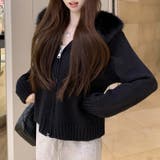 ブラック | 【17593】ファーニットZIPフーディー	 | SneepDip