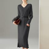 【17600】ベルト付きニットワンピース	 | SneepDip | 詳細画像3 