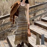 【17601】マルチカラーニットキャミロングワンピース | SneepDip | 詳細画像1 