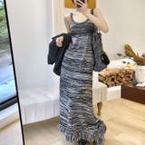 【17601】マルチカラーニットキャミロングワンピース | SneepDip | 詳細画像4 