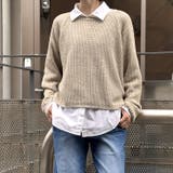 ベージュ | 【17603】バックスリットニット	 | SneepDip