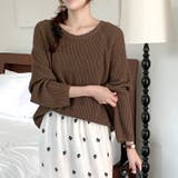 ブラウン | 【17603】バックスリットニット	 | SneepDip