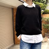 ブラック | 【17603】バックスリットニット	 | SneepDip