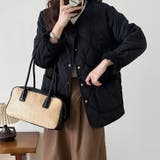 ブラック | 【17605】裏ファーキルティングジャケット	 | SneepDip