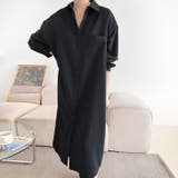 ブラック | 【17609】ロングシャツワンピース	 | SneepDip