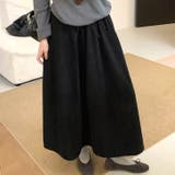 ブラック | 【17610】コーデュロイフレアスカート	 | SneepDip