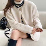 アイボリー | 【17611】ボアブルゾン	 | SneepDip