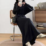 ブラック | 【17617】アンバランスニットセットアップ	 | SneepDip