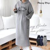 【17621】ロゴロングパーカーワンピース	 | SneepDip | 詳細画像1 