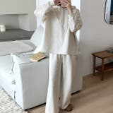 ベージュ | 【17624】 ルーズフーディー&パンツセット | SneepDip