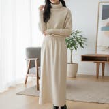 ベージュ | 【17633】ニット＆ロングスカートSET	 | SneepDip