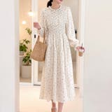 【17635】シャーリングフラワーワンピース	 | SneepDip | 詳細画像2 