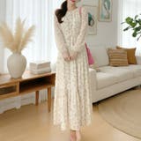 アイボリー | 【17637】レトロフラワーワンピース | SneepDip