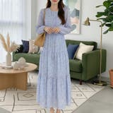 サックス | 【17637】レトロフラワーワンピース | SneepDip