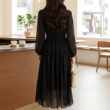 【17638】ウエストギャザーロングワンピース	 | SneepDip | 詳細画像4 