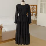 【17638】ウエストギャザーロングワンピース	 | SneepDip | 詳細画像5 